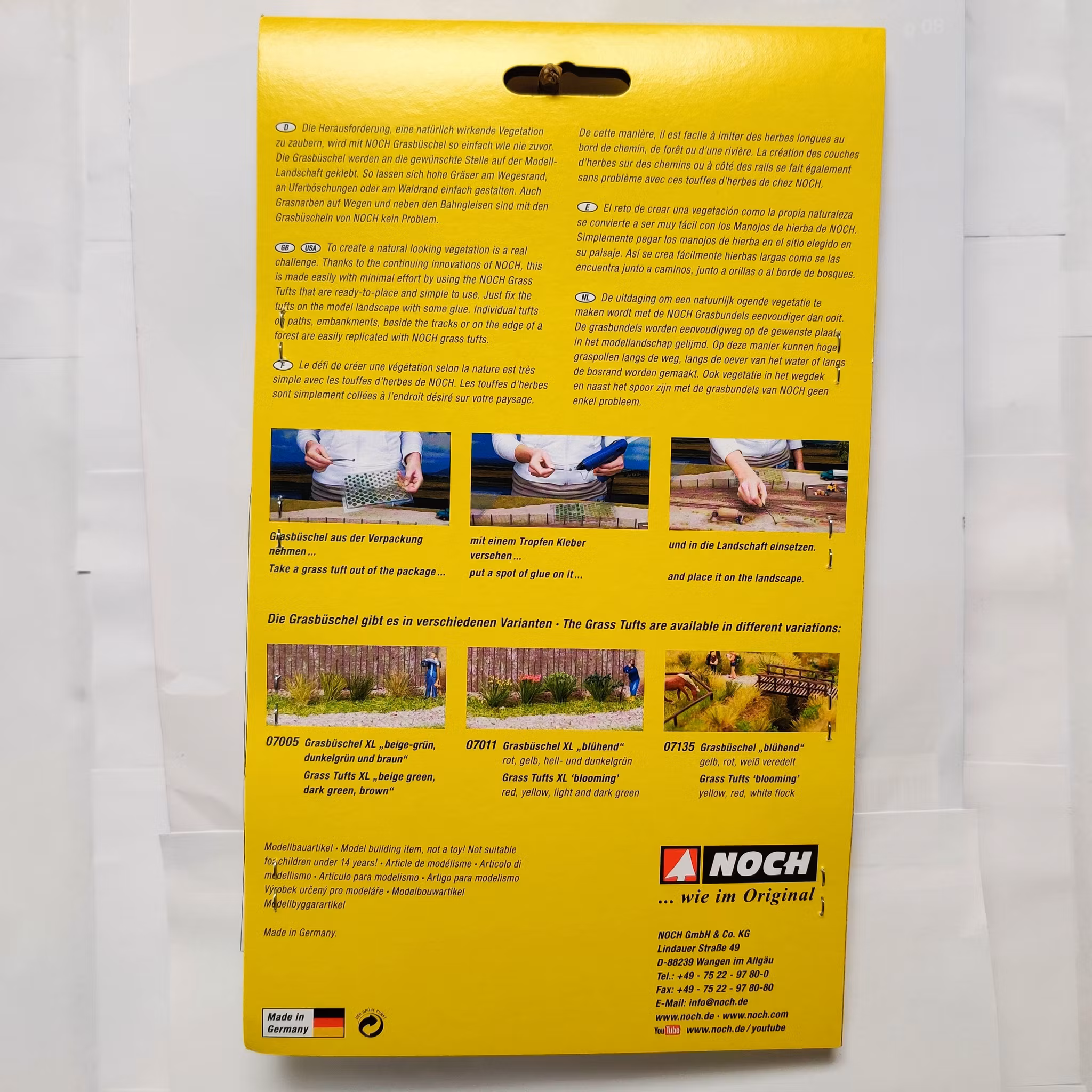 NOCH 07013 Fältblommor grästuvor/Grass tufts "Field plants" XL 6mm 104 st/pcs