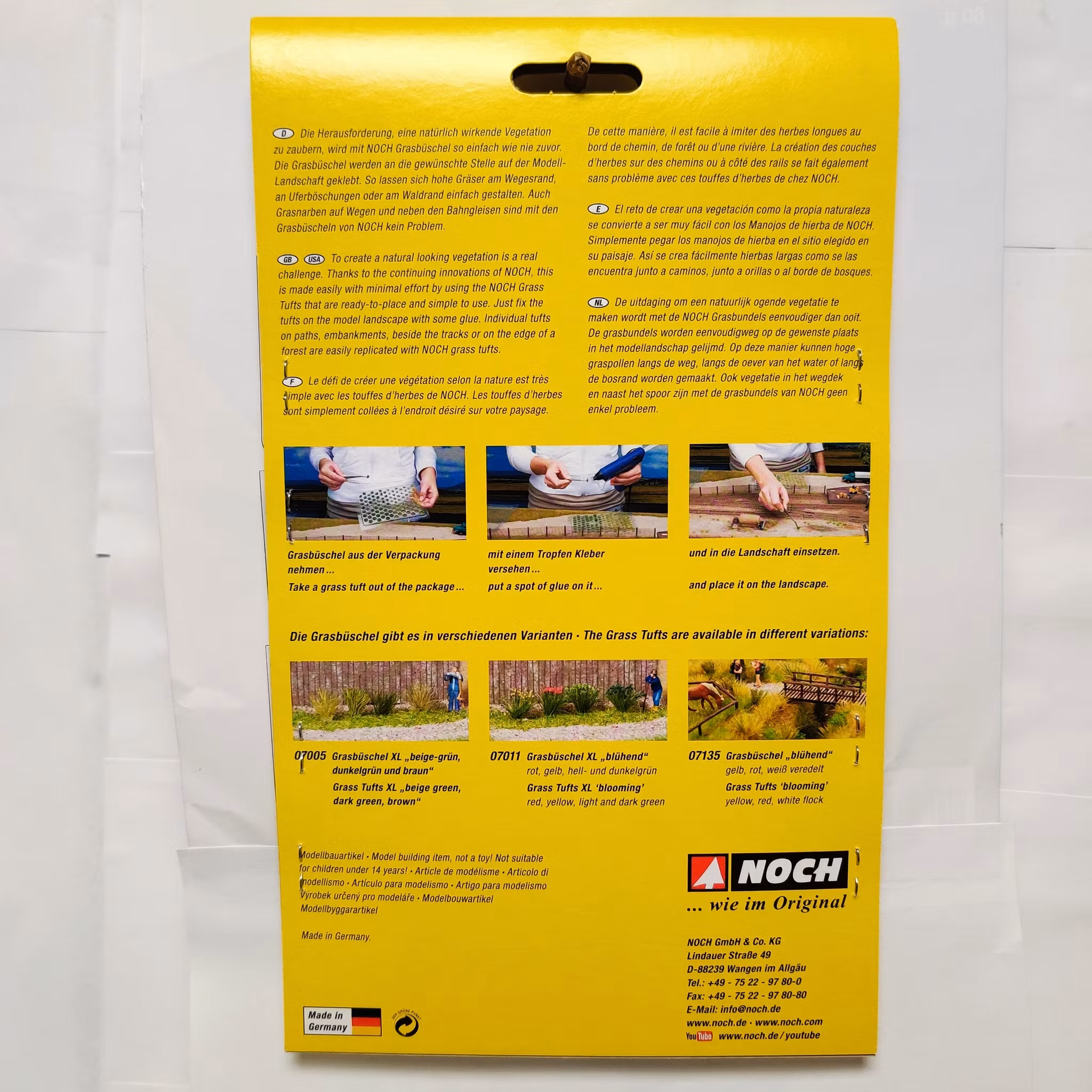 NOCH 07009 Grästuvor/Grass tufts 6mm 104 st/pcs