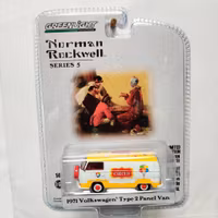 Skala 1/64 Greenlight "Norman Rockwell" Volkswagen Type 2 T2 Panel Van "Percevel Circus"