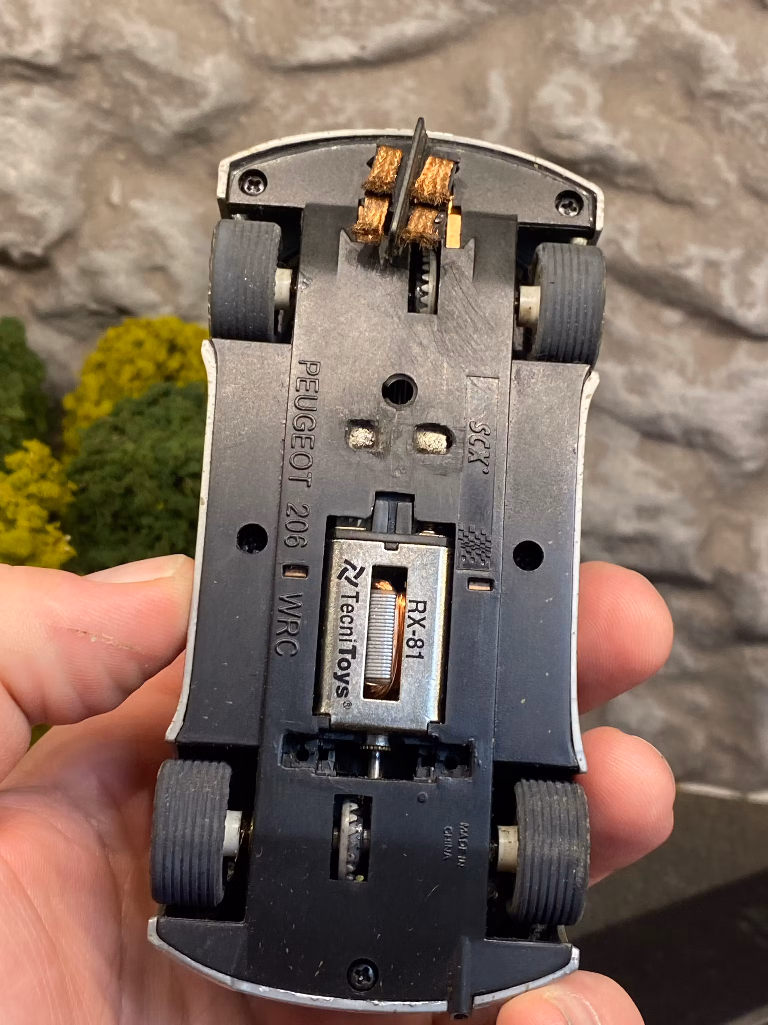 Skala 1/32 Used Analoge slotcar: Peugeot 206 WRC 4x4 Wethered fr SCX