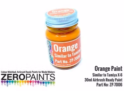 Zero Paints, acryllic paint 30ml: Orange (Similar to Tamiya X-6)ZP-7006