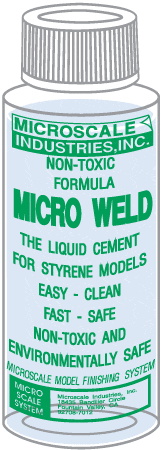 Micro Weld - Liquid cement for styrene plastic models fr Microscale Industries