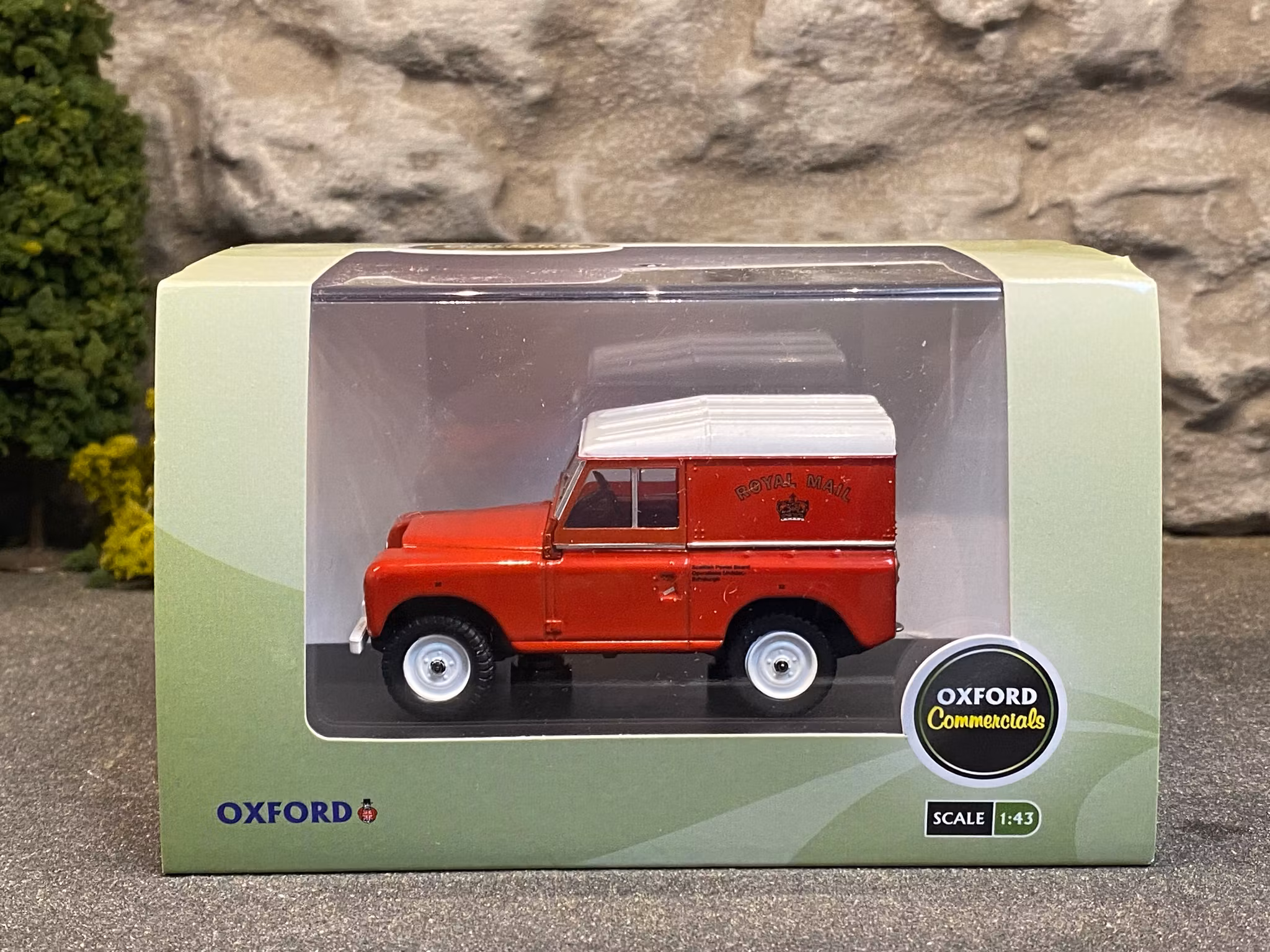 Skala 1/43 Land Rover Series III Royal Mail, Red, Rhd fr Oxford Commercials