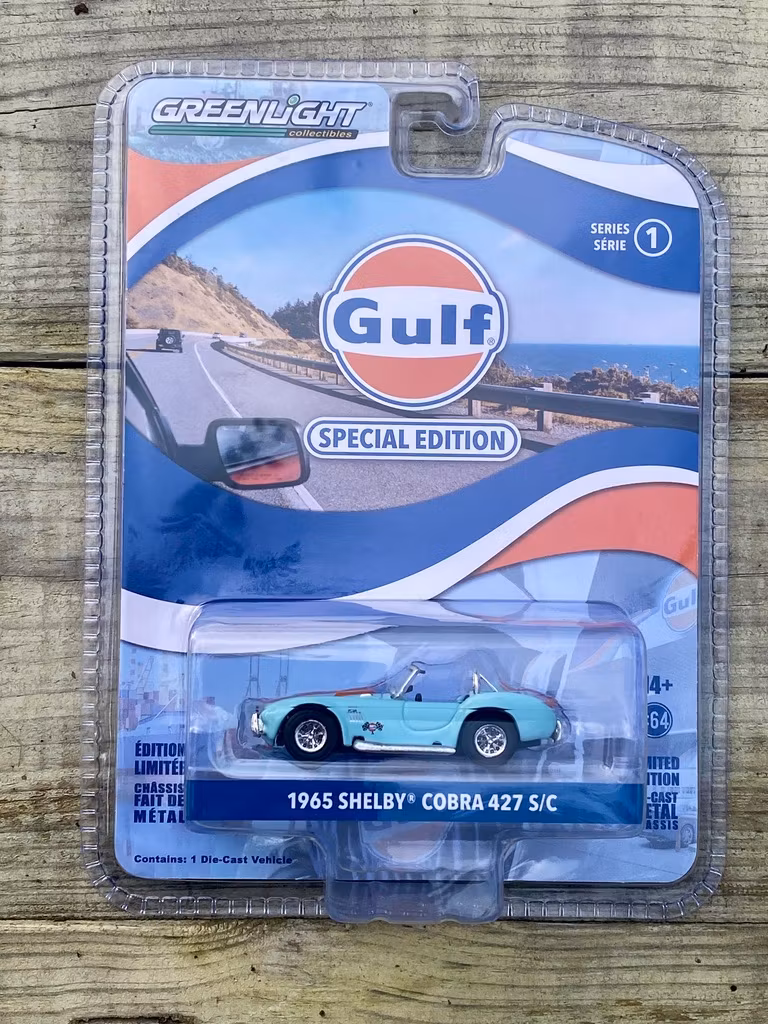 Skala 1/64 Greenlight "GULF" Special Ed. Ser.1: Shelby Cobra 427 S/C 1965'