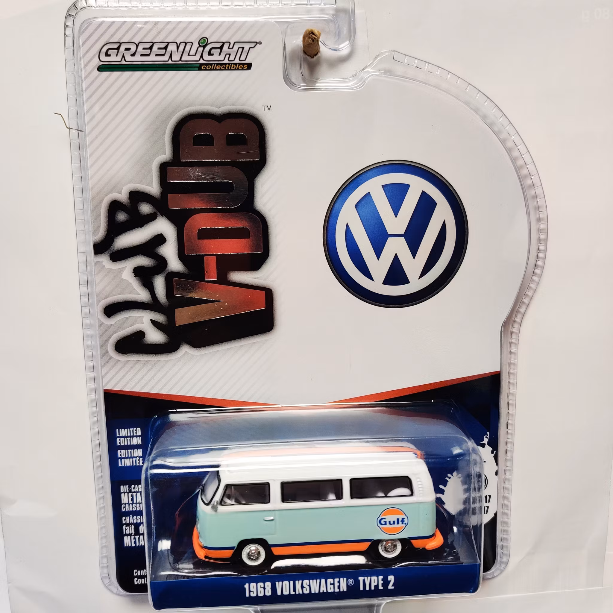 Skala 1/64 Greenlight "Club V-dub" Volkswagen T2 Type 2 68' GULF