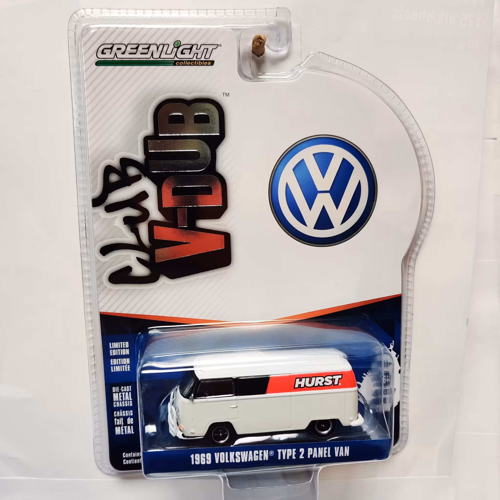 Skala 1/64 Greenlight "Club V-dub" Volkswagen Type 2 T2 Panel Van "Hurst"