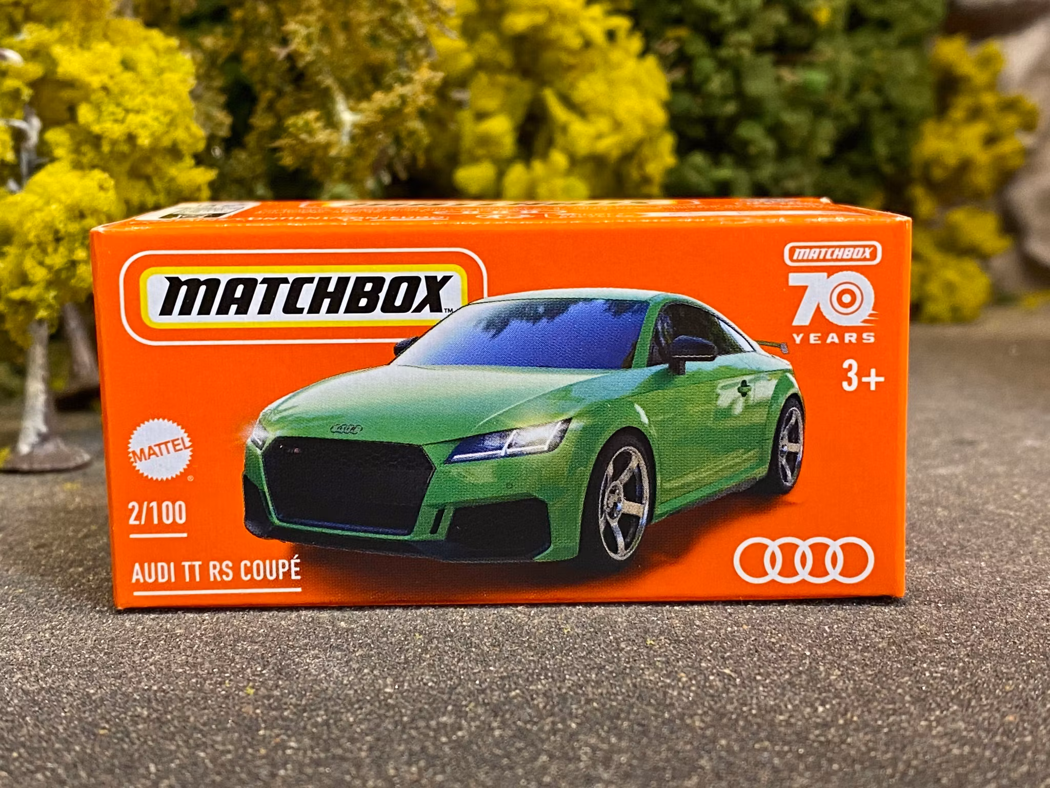 Skala 1/64 Matchbox 70 years - Audi TT RS Coupé 19' Green