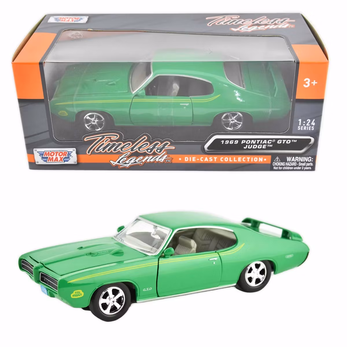 Skala 1/24 PONTIAC GTO JUDGE (1969) 20cm, Green fr MotorMax