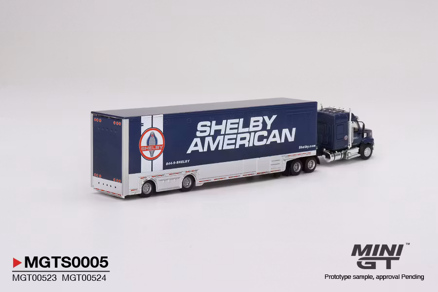 Skala 1/64 Shelby Transporter Set, Western Star 49X + Shelby GT500 SE WB fr MINI GT