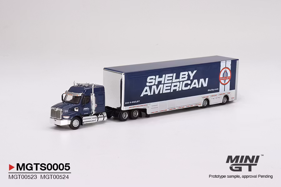 Skala 1/64 Shelby Transporter Set, Western Star 49X + Shelby GT500 SE WB fr MINI GT