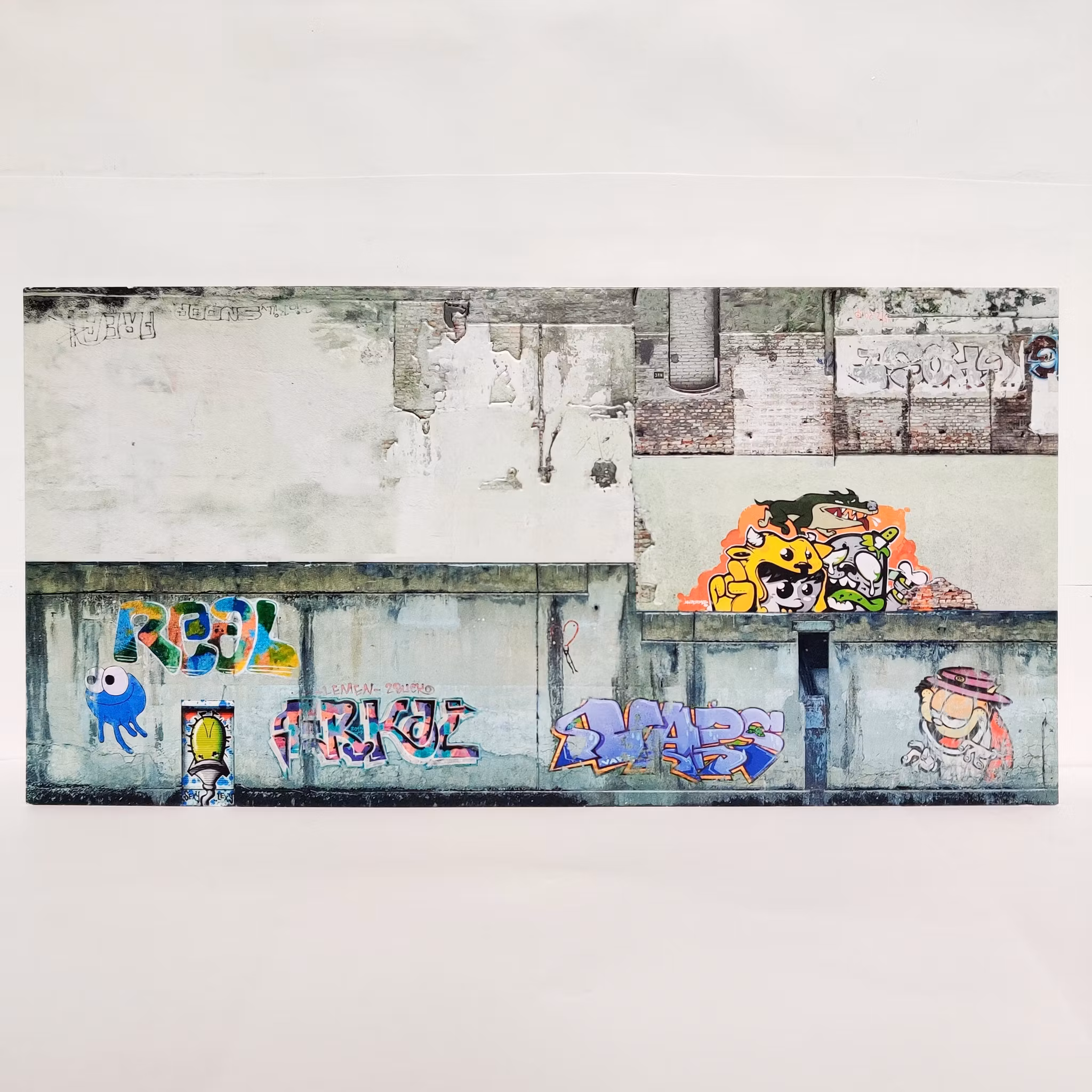 NOCH 56669 Industriväggar Graffiti/Industri walls - 3D Cardboard Sheet 25x12,5 cm f H0 & TT