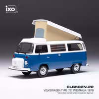 Skala 1/43 Volkswagen T2 Westfalia 1978' Blue/white, Red fr IXO Models