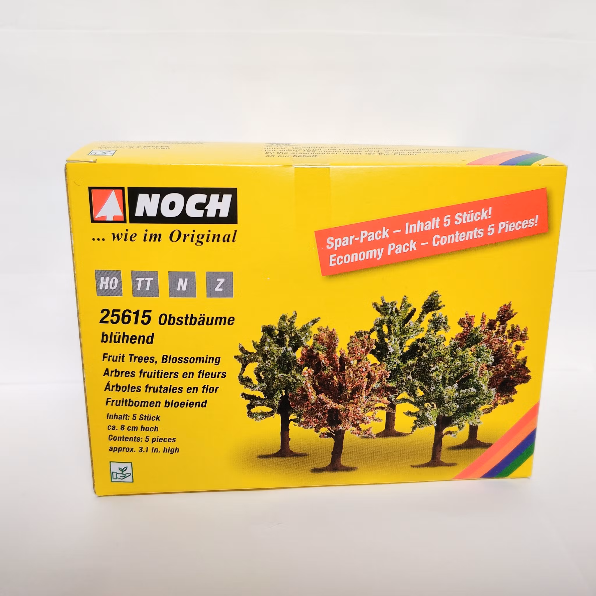NOCH 25615 H0 TT N Z Blommande Frukt träd/Fruit trees blossoming  5 stycken/pcs