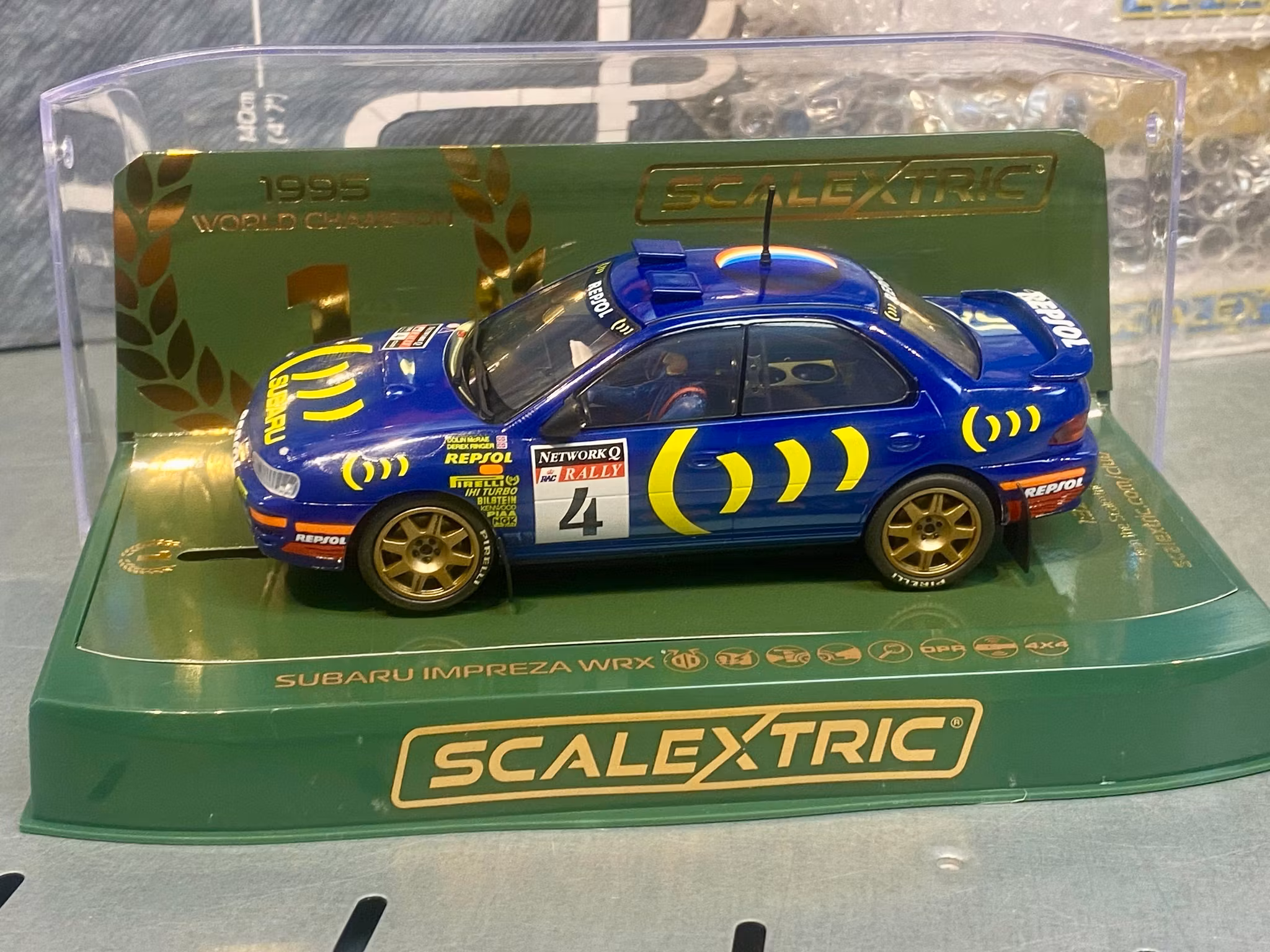 Skala 1/32 An. Scalextric Slot car: Subaru Impreza WRX 4x4 1995'