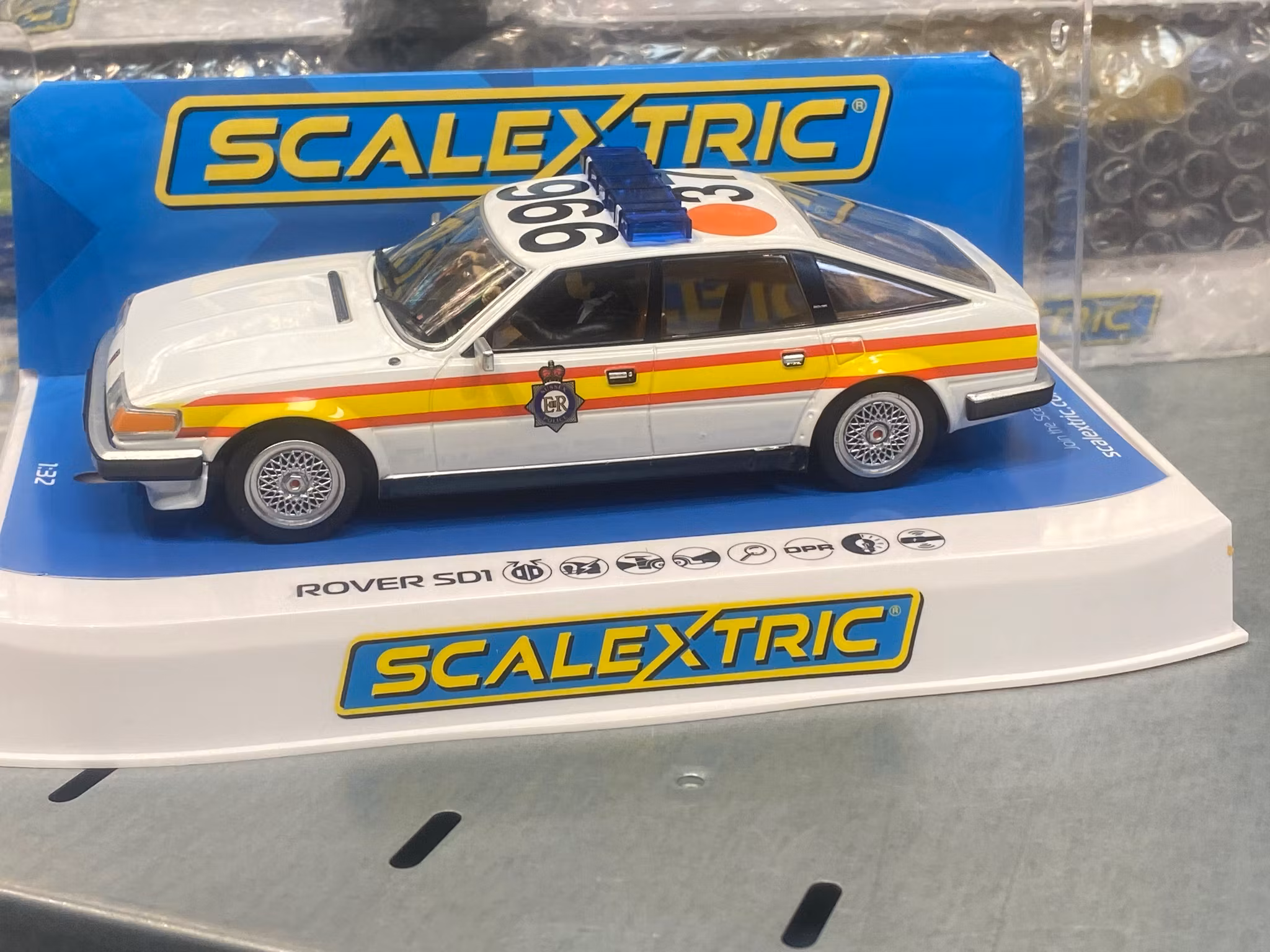 Skala 1/32 Scalextric Slotcar: Rover SD1 - Police Edition
