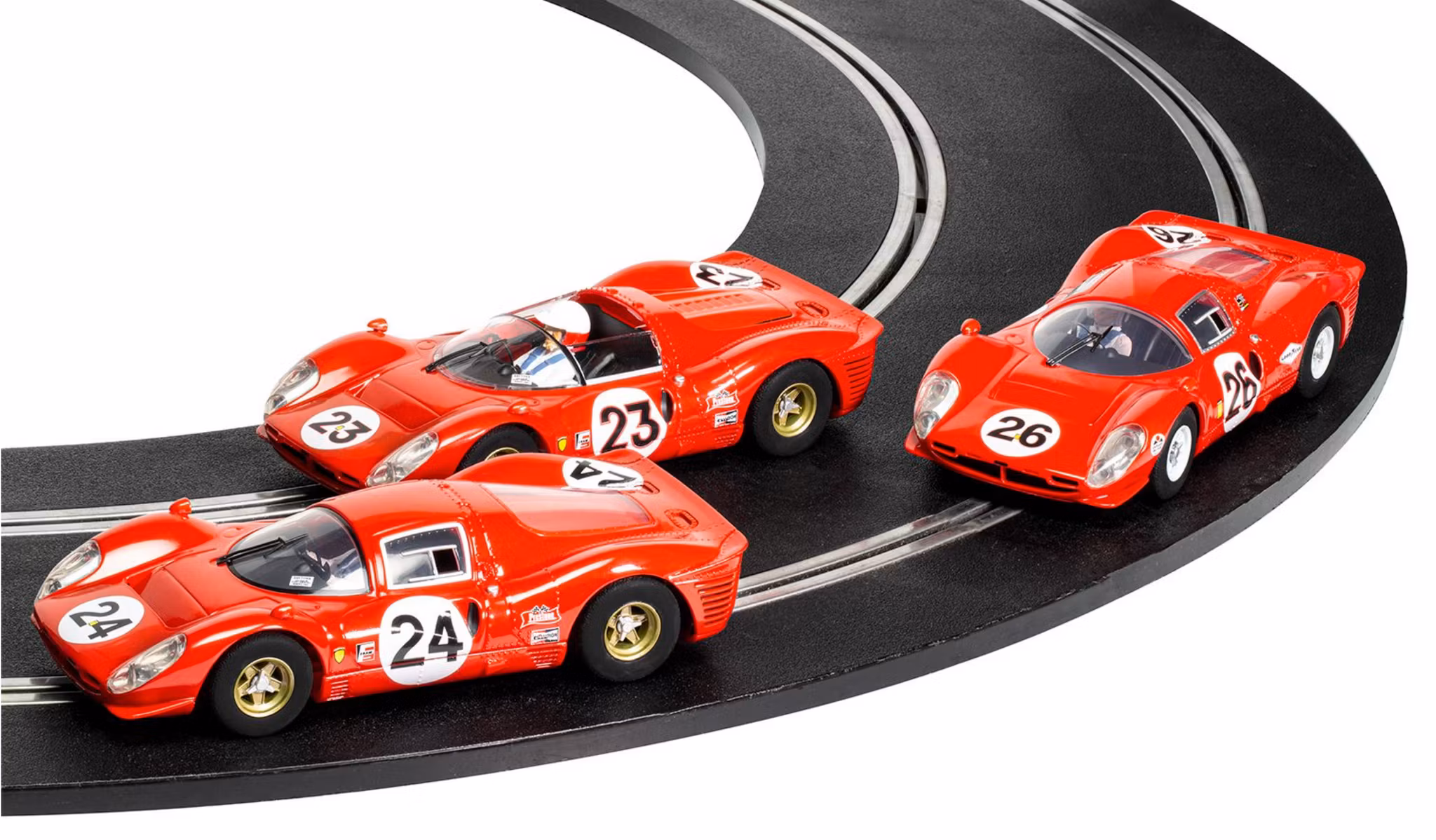 Skala 1/32 Scalextric Slot Cars - Legends - 1967 Daytona 24 Triple Pack