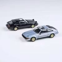 Skala 1/64 1984 Toyota Celica Supra XX Black, Lights up fr Para64