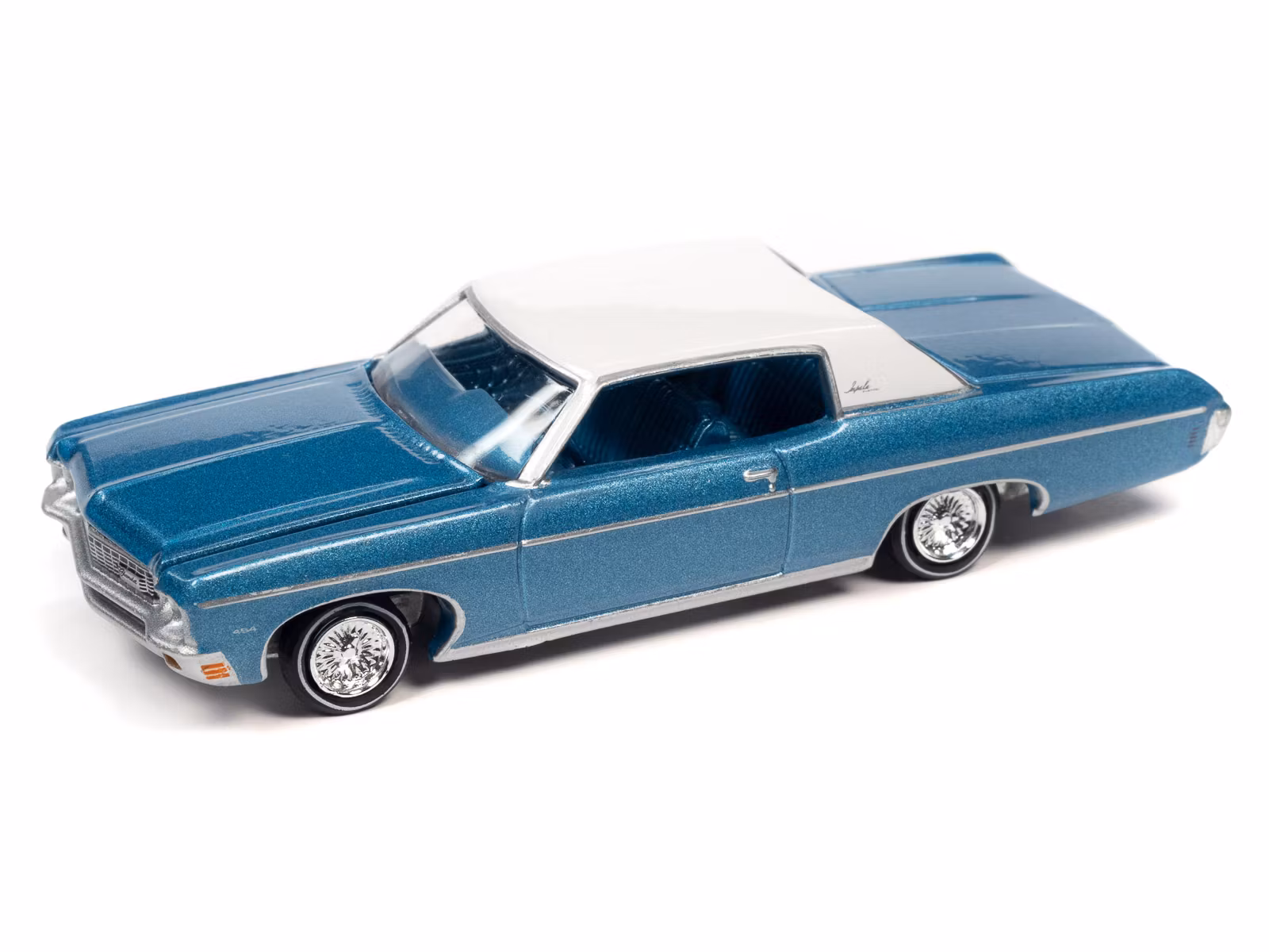 Skala 1/64 AUTO WORLD "Luxury Cruisers" 70' Chevy Impala Custom Coupe Astro blue, Rel.4 Ser.B Lim ed