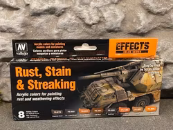 Vallejo Model Set, Rust, Stain & Streaking, Set 8 bottles á 17ml, 71183