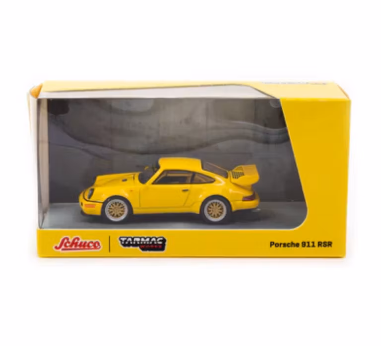 Skala 1/64 Porsche 911 RSR 3.8 Yellow - COLLAB64 Tarmac/Schuco