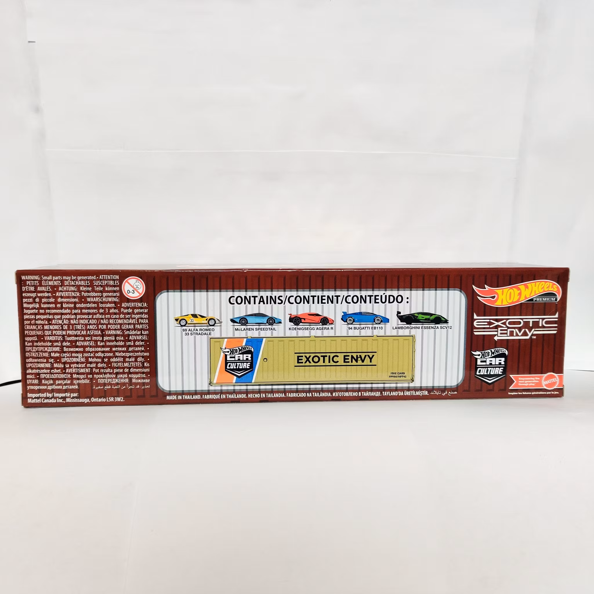 Skala 1/64 Hot Wheels Premium, "Exotic Envy" - 5 selected Cars