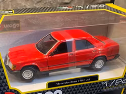 Skala 1/24 Mercedes-Benz 190 E 2.6 (W201) Red 1987 fr Bburago