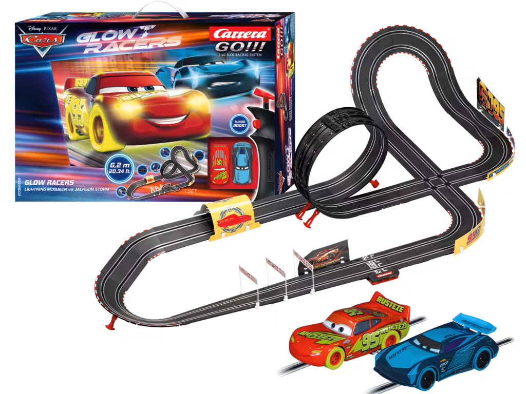 Skala 1/43 Analog racetrack Carrera GO: Disney·Pixar Cars - Glow Racers