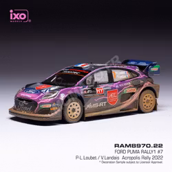 Skala 1/43 Ford Puma Rally1 #7 Loubet/Landais Acropolis 22 fr IXO Models