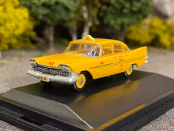 Skala 1/87 Plymouth Belvedere Sedan 58' Tamer Yellow Cab Co fr Oxford