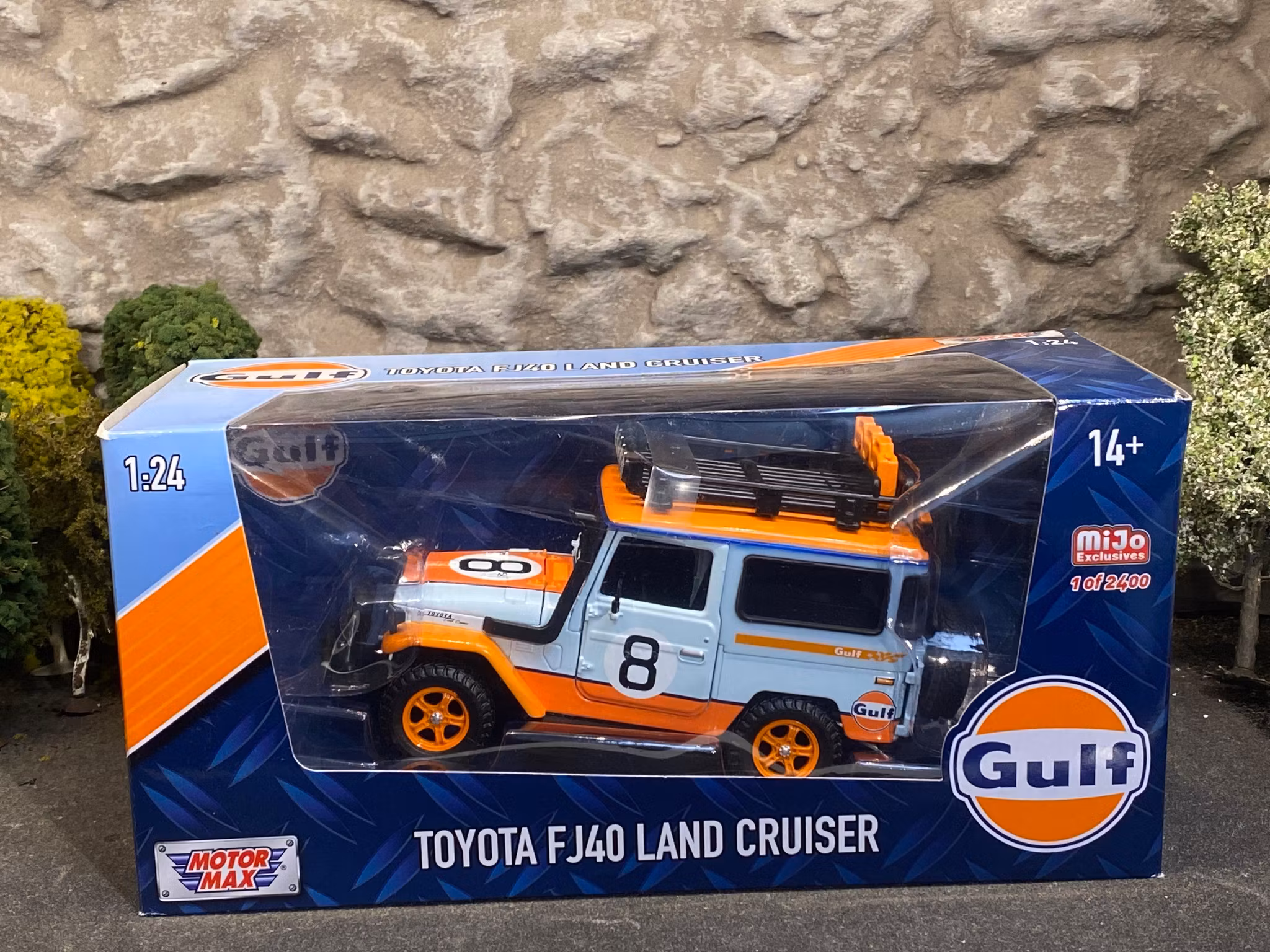 Skala 1/24: Toyota FJ40 Land Cruiser "GULF" fr MotorMax MiJo Limited Edition
