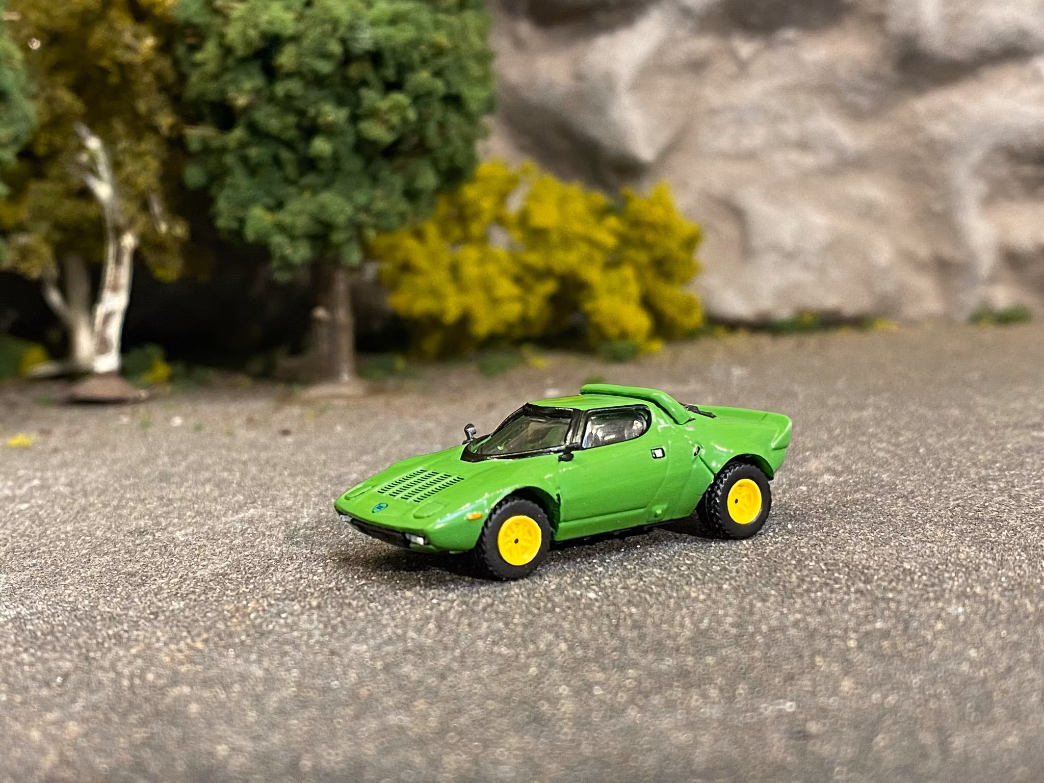 Skala 1/87 - Lancia Stratos HF, Green/yellow fr Brekina