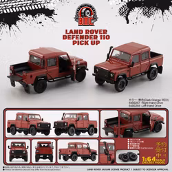 Skala 1/64 Land Rover Defender 110 Pick up, dark orange fr BM Creations