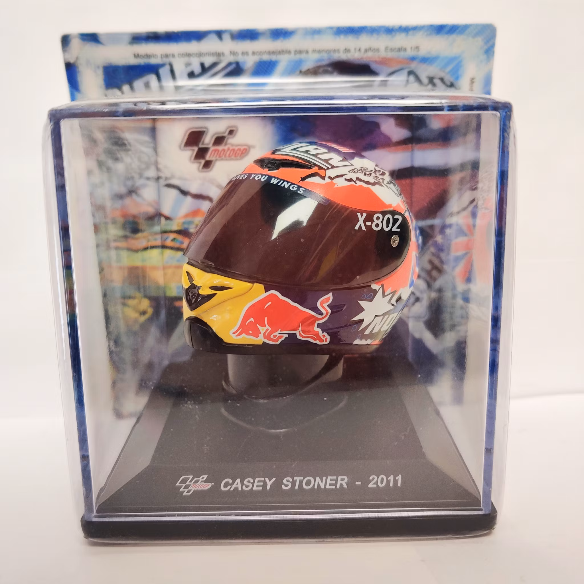 Skala 1/5 Motorcykelhjälm/Motorcyclehelmet "Caset Stoner" - 2011