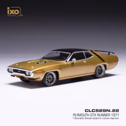 Skala 1/43 Plymouth GTX Runner 71', gold metalic, fr IXO models