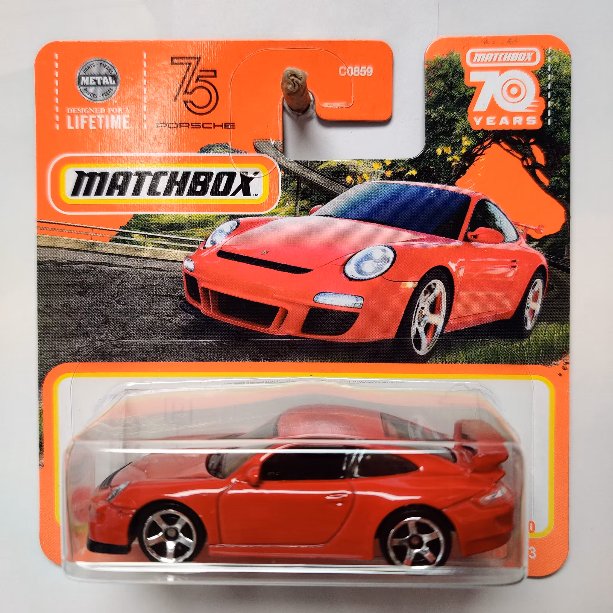 Skala 1/64 Matchbox "70-years" Porsche 911 GT3ame