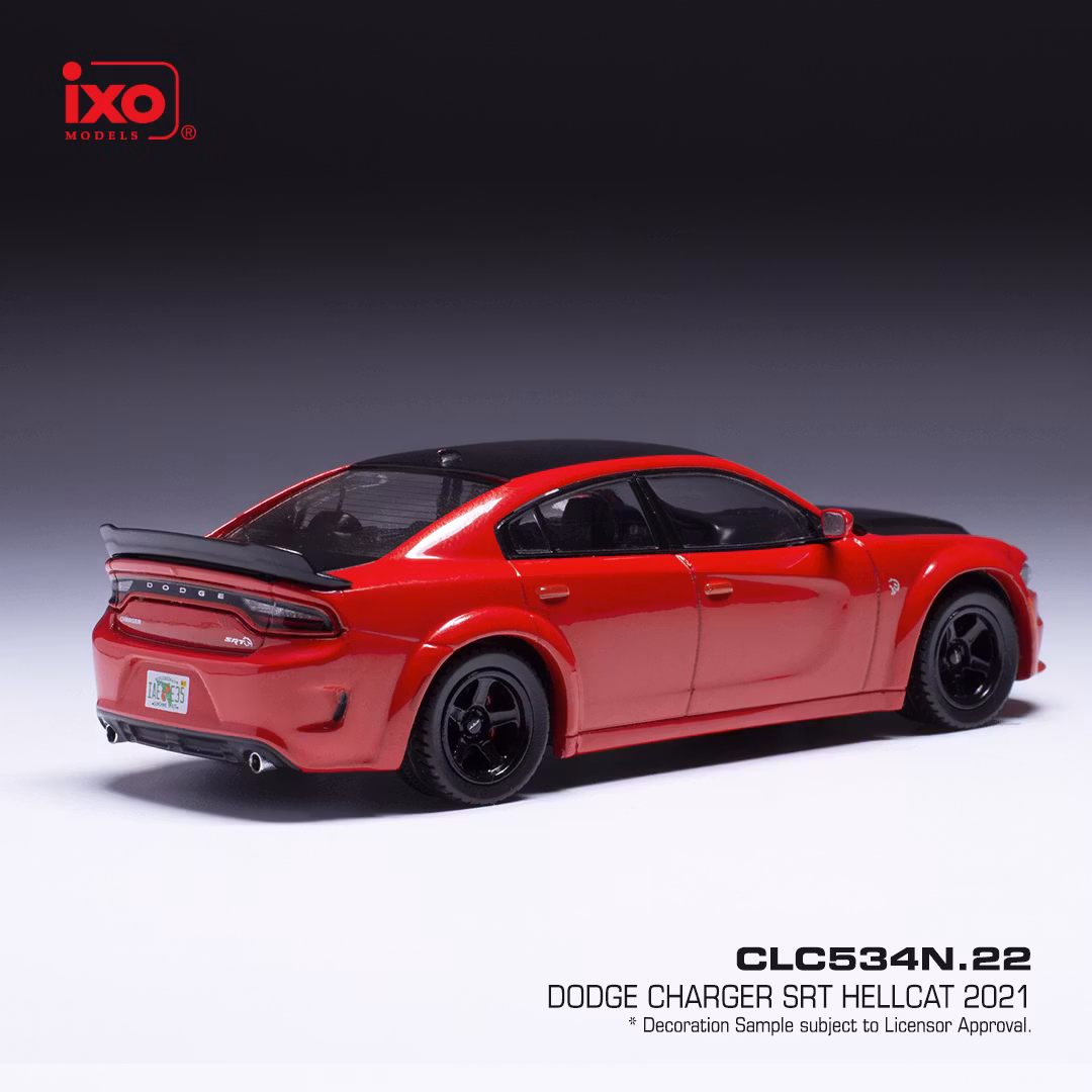 Skala 1/43 Dodge Charger SRT Hellcat 2021, red & Black fr IXO models
