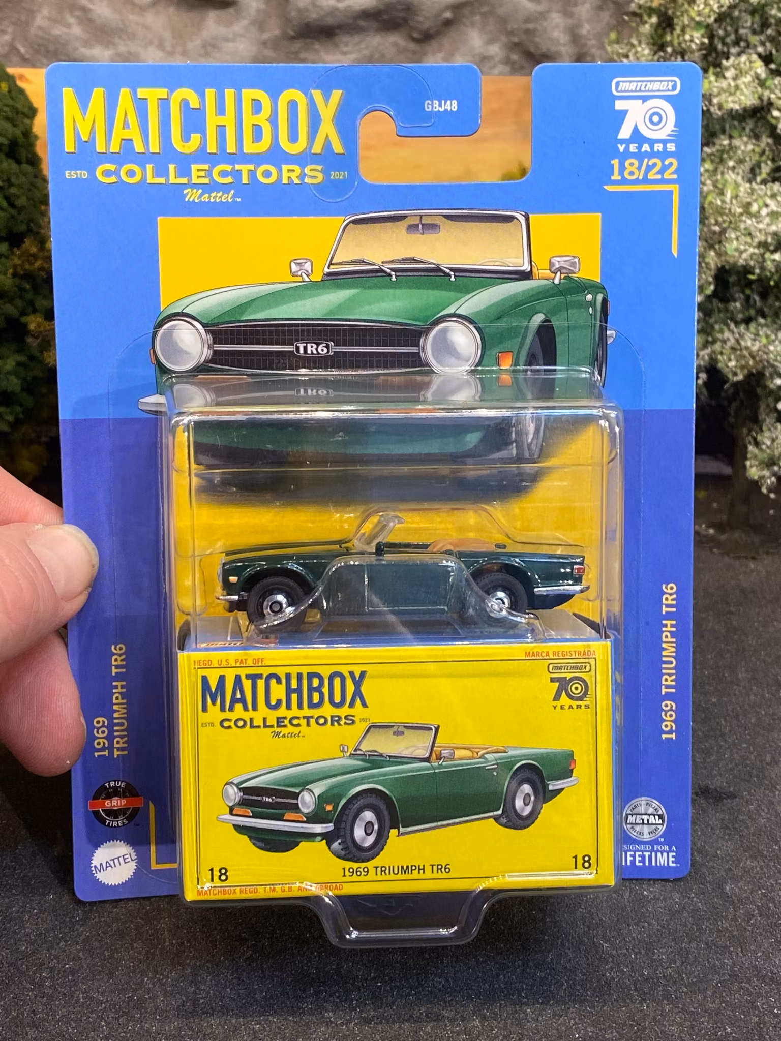 Skala 1/64 MATCHBOX Collectors 70 years - 1969 Triumph TR6