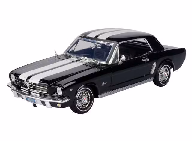 Skala 1/18 Ford Mustang Hardtop 1964 1/2, Black'n white fr Motormax