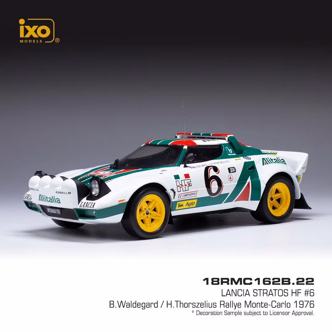Skala 1/18 Lancia StratosHF #6 Waldegård/Thorzelius 76' fr IXO Models