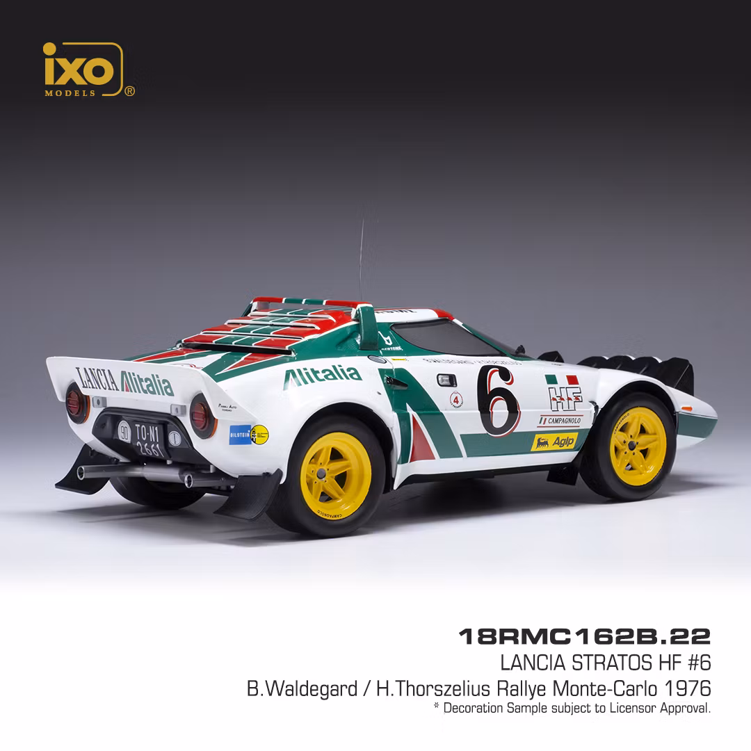Skala 1/18 Lancia StratosHF #6 Waldegård/Thorzelius 76' fr IXO Models