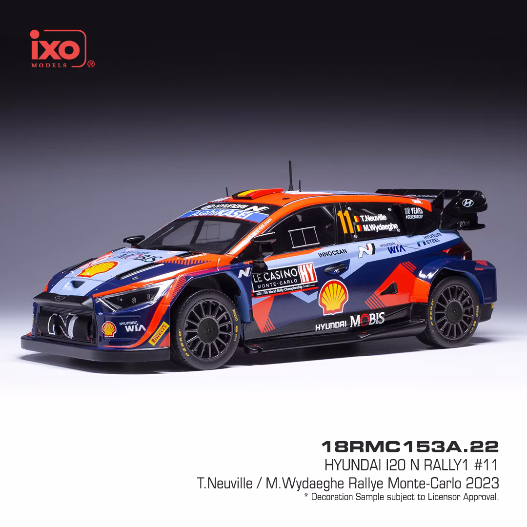 Skala 1/18 Hyundai i20 N Rally1 #11 Monte Carlo 23' Neuville fr IXO Models