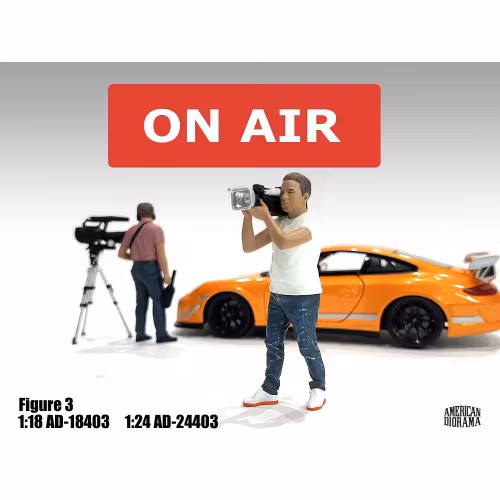 Skala 1/18 AD-18405 "On air" Figure 3 w Camera - American Diorama