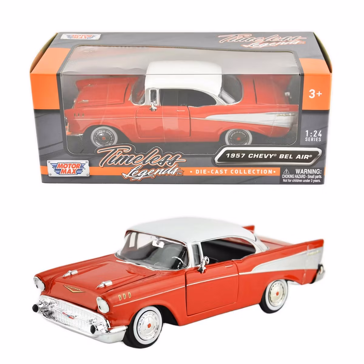 Skala 1/24: CHEVY BEL AIR 1957, red fr MotorMax