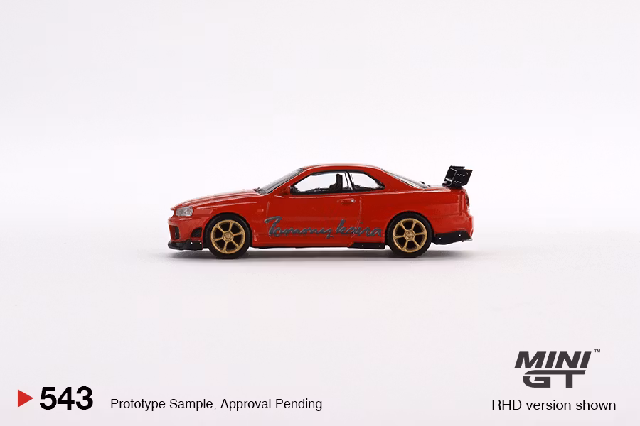 Skala 1/64 - Nissan Skyline GT-R Tommykaira R-z, Red fr MINI GT