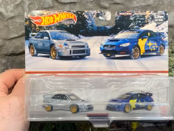 Skala 1/64 Hot Wheels PREMIUM 2-pack: Subaru Impreza WRX & WEX STI 16