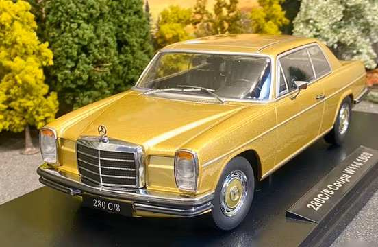 Skala 1/18 Mercedes-Benz 280C/8 Coupe (W114) 1969, Gold fr KK-Scale