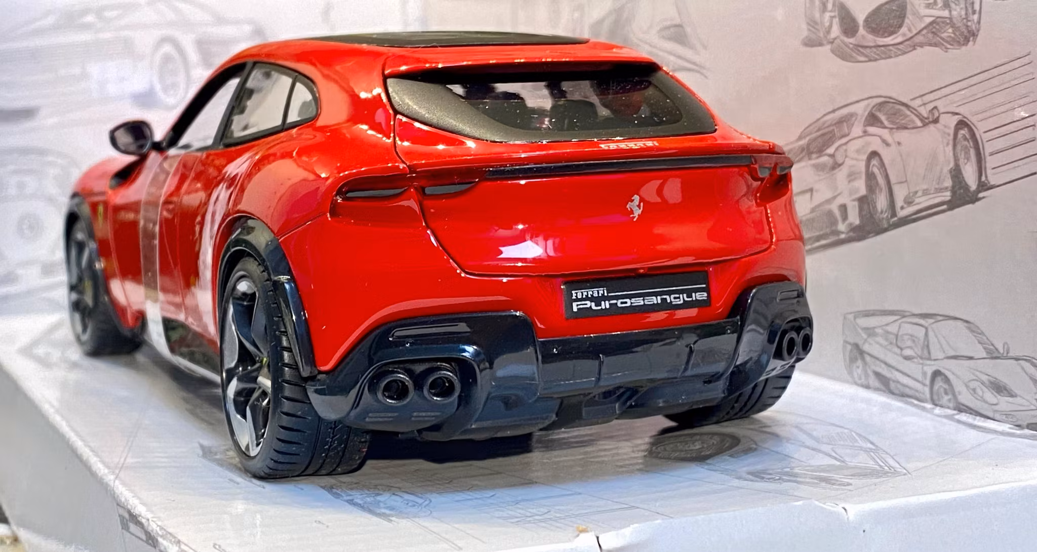 Skala 1/24 Ferrari Purosangue Red från Bburago