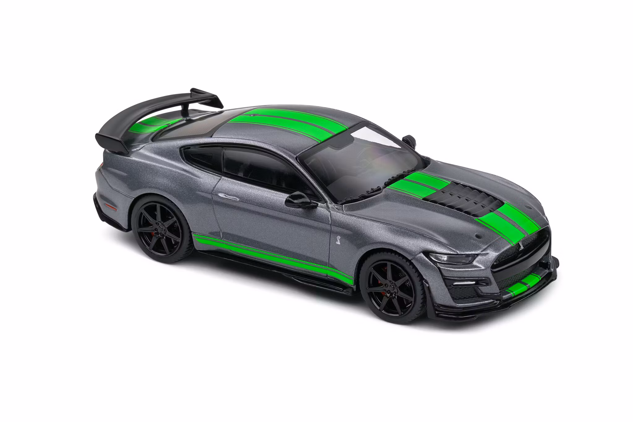 Skala 1/43 SHELBY MUSTANG GT500 – GREY W/NEON GREEN fr Solido