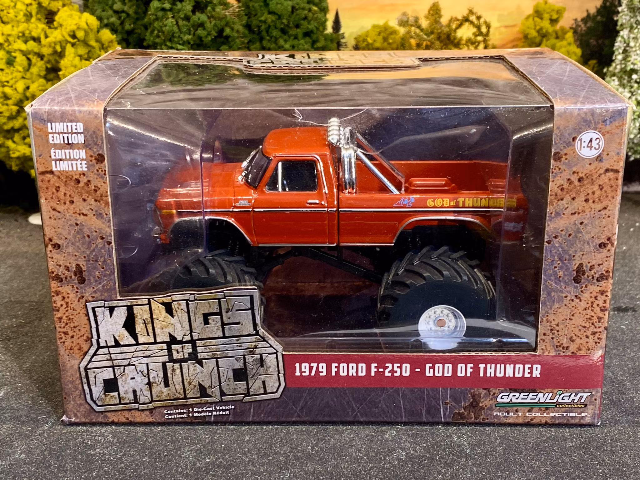Skala 1/43 1979 Ford F-250 Monster Truck - God of Thunder fr Greenlight