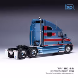 Skala 1/43 Kenworth T2000 1998' Bkue w red stripes fr IXO Models